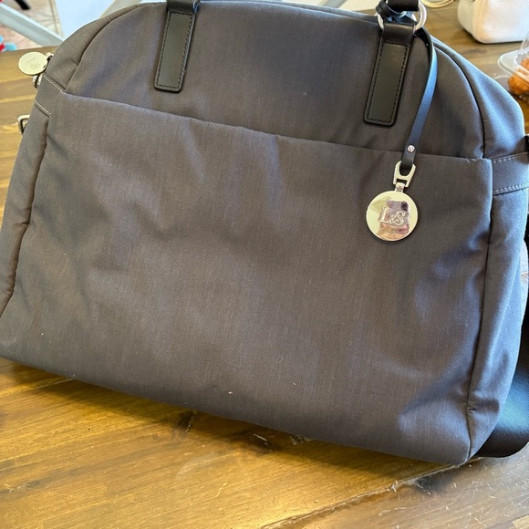 Lo & Sons OG Heather Gray and Black O.G. Overnight Bag Travel Carryon Tote - Picture 9 of 12